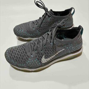Nike Air Zoom Fearless Flyknit Training Shoe - Gray/Blue - Size 8 Women's